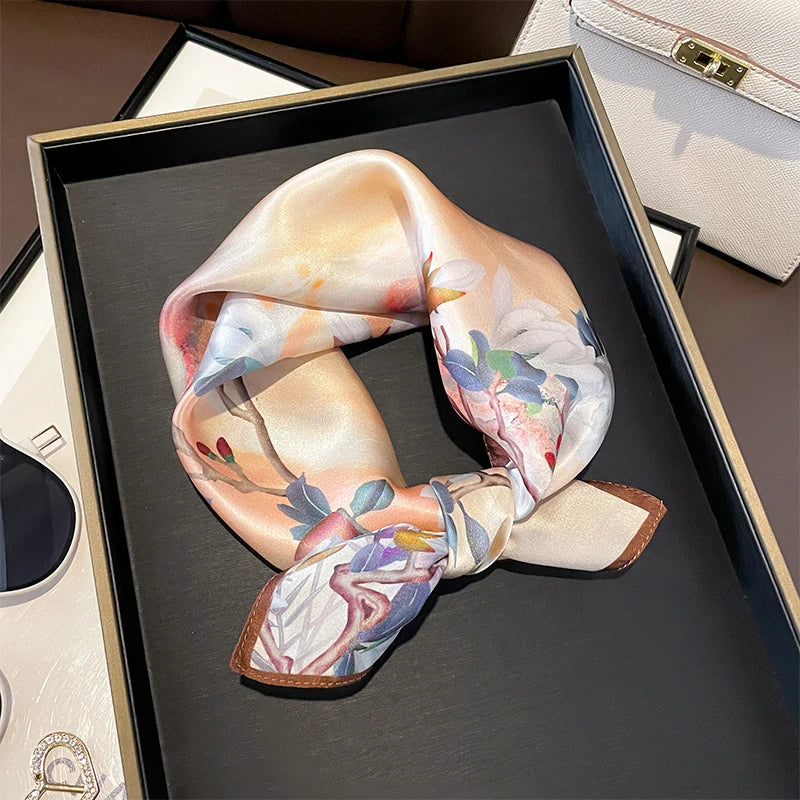 Foulard Carré Soie Naturelle 100% 53cm Femme | MDN Store