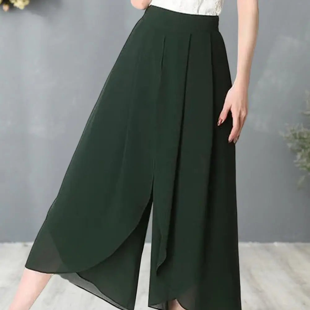 Pantalon Grande Femme Mousseline Taille Haute | MDN Store