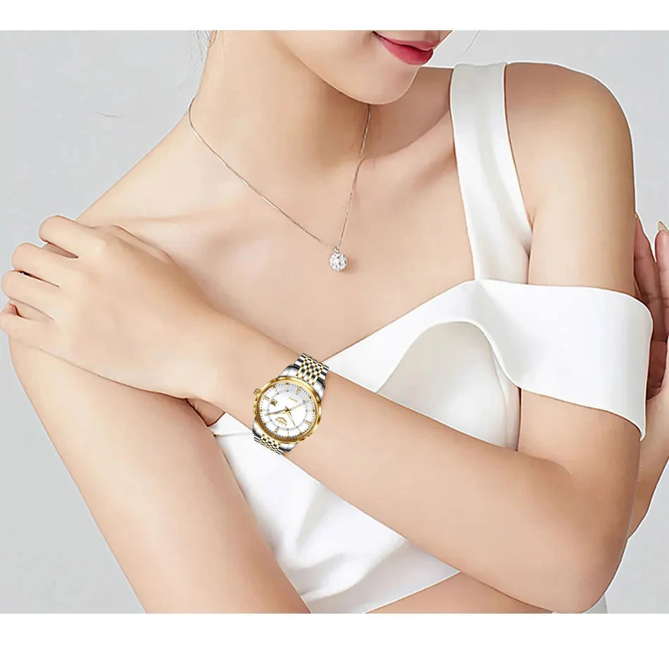 Montre Femme LIGE Acier Inoxydable Étanche | MDN Store
