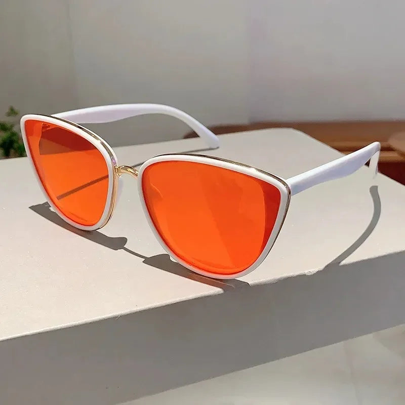 Lunettes Soleil Triangle Cat Eye Métal | MDN Store