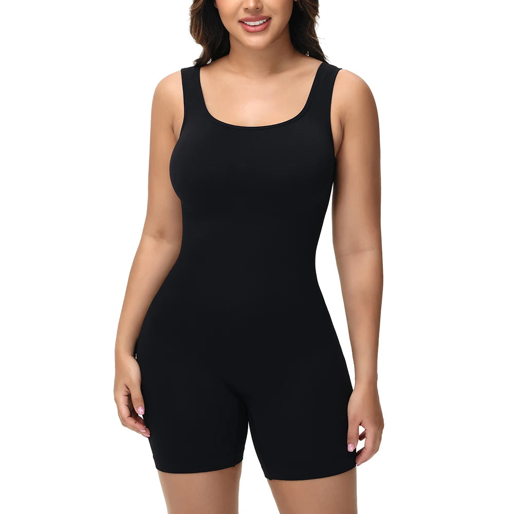 Body Gainant Bretelles Larges Shorty Femme - Gaine Complète Ventre Plat Confortable | MDN