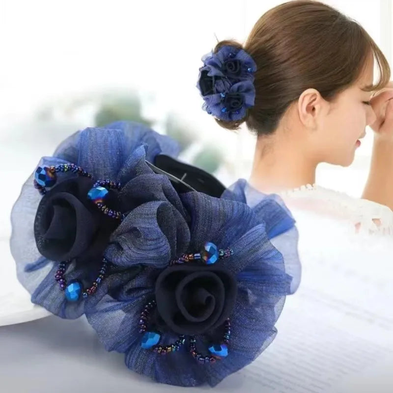 Pince à Cheveux Crabe Fleurie - Accessoire Cheveux Élégant et Pratique | MDN Store