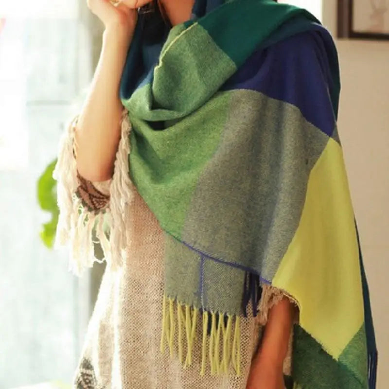 Écharpe femme à carreaux en polyester | MDN Store 25