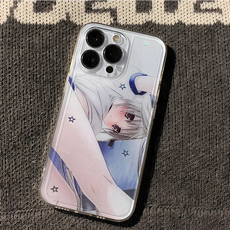 Coque iPhone Anime Femme Style Années 2000 Minimaliste - 16 15 14 13 | MDN Store