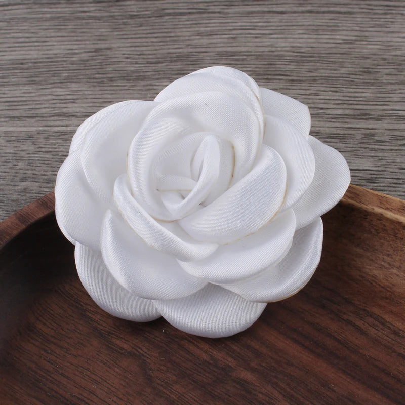Lot de 10 Fleurs en Satin 6cm - Accessoires Cheveux Mariage | MDN Store