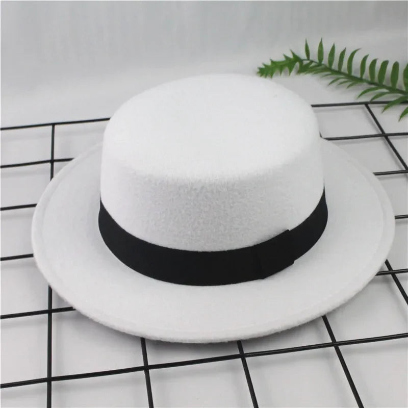 Chapeau Plat Vintage Laine Britannique | MDN