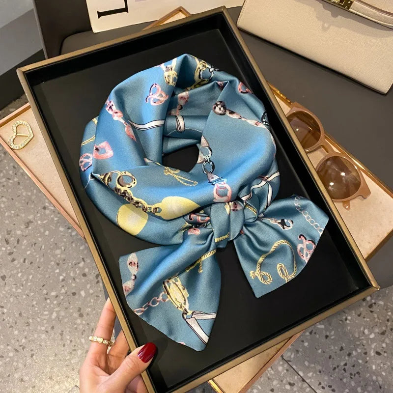 Foulard Soie Long Étroit Femme Cravate | MDN Store