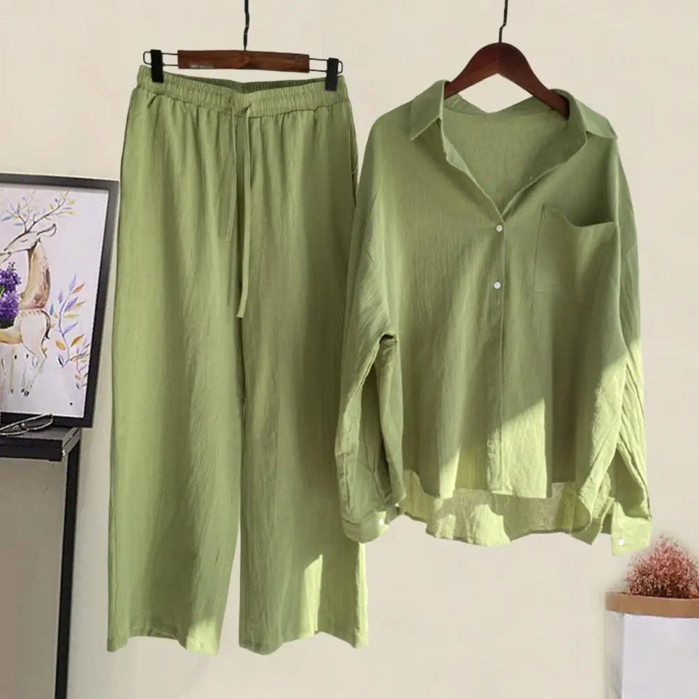 Ensemble Femme 2 Pièces Lin Décontracté | MDN Store