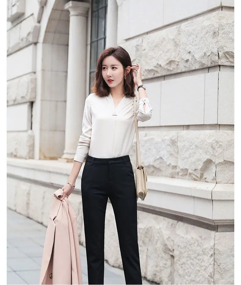 Pantalon Costume Taille Haute Slim Noir | MDN Store
