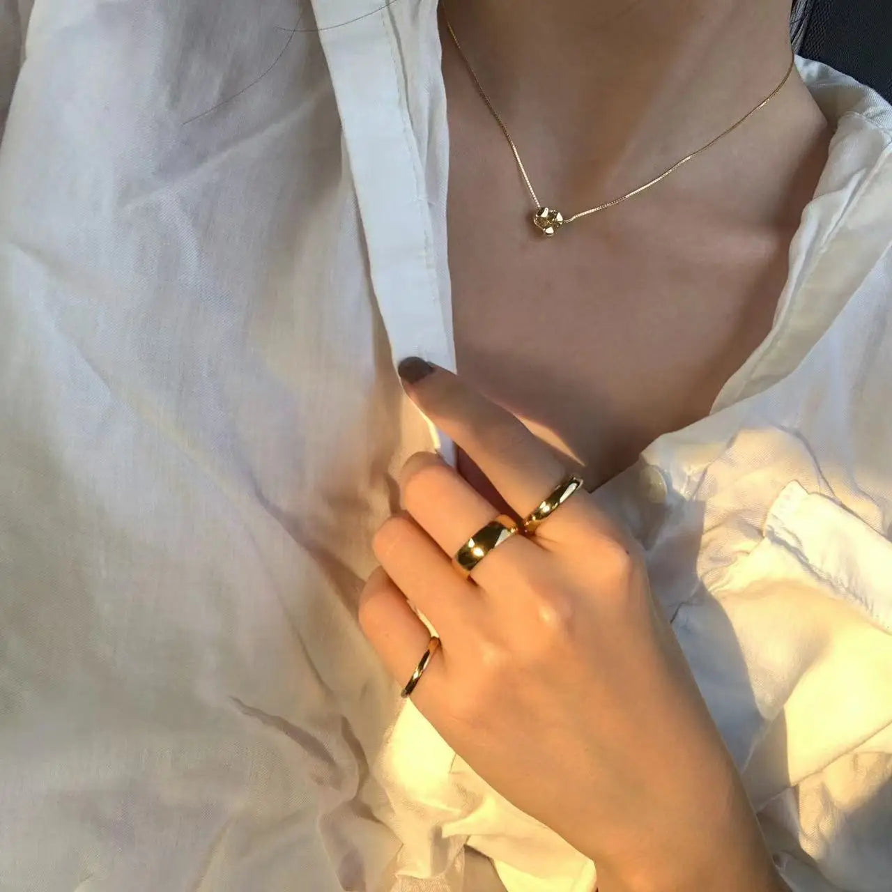 Bague Couple Acier Plaqué Or 18K 8mm | MDN Store
