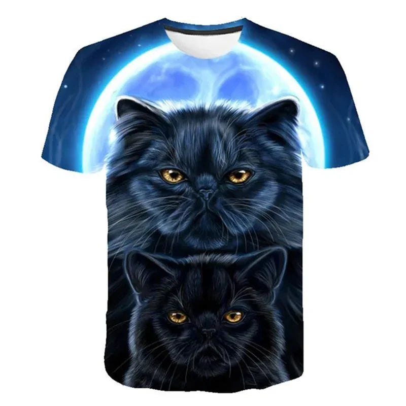 T-Chemise Chat Mystérieux 3D Ample Femme | MDN Store