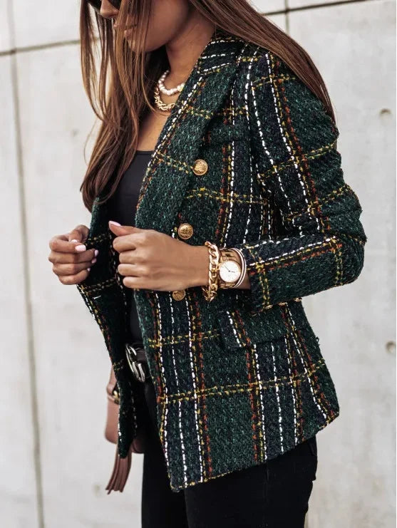 Veste Blazer Imprimée Double Bouton | MDN Store