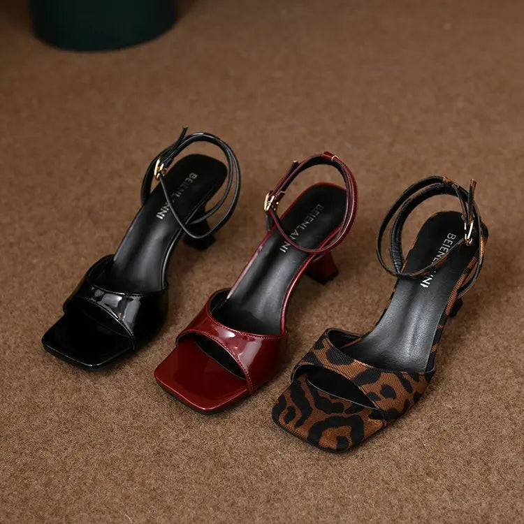 Sandales Talon Fin Femme Soirée Élégant Sangle Boucle Été | MDN Store 25