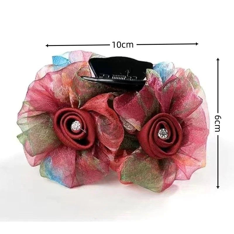 Pince à Cheveux Crabe Fleurie - Accessoire Cheveux Élégant et Pratique | MDN Store