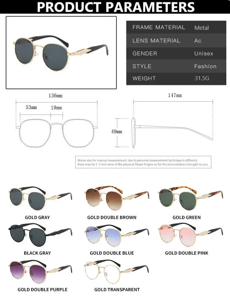 Lunettes Soleil Rondes Métal Vintage | MDN Store