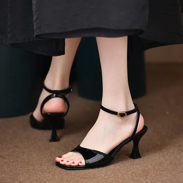 Sandales Talon Fin Femme Soirée Élégant Sangle Boucle Été | MDN Store 25