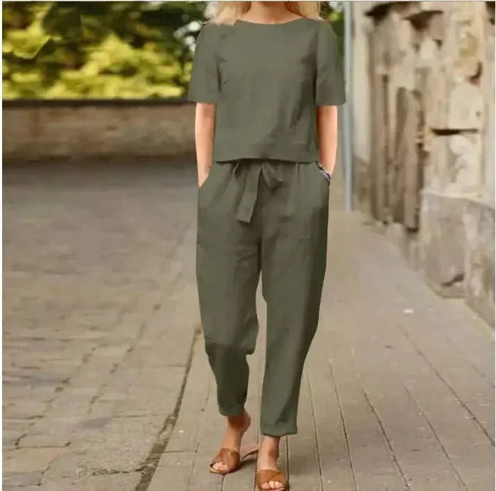 Ensemble Chemise Pantalon Coton Lin Été | MDN Store