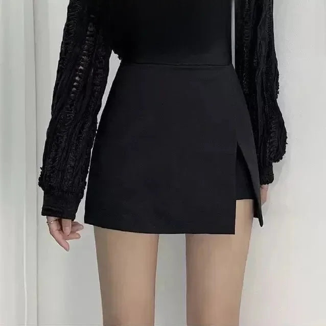 Jupe A-Line Taille Haute Fente Latérale | MDN Store