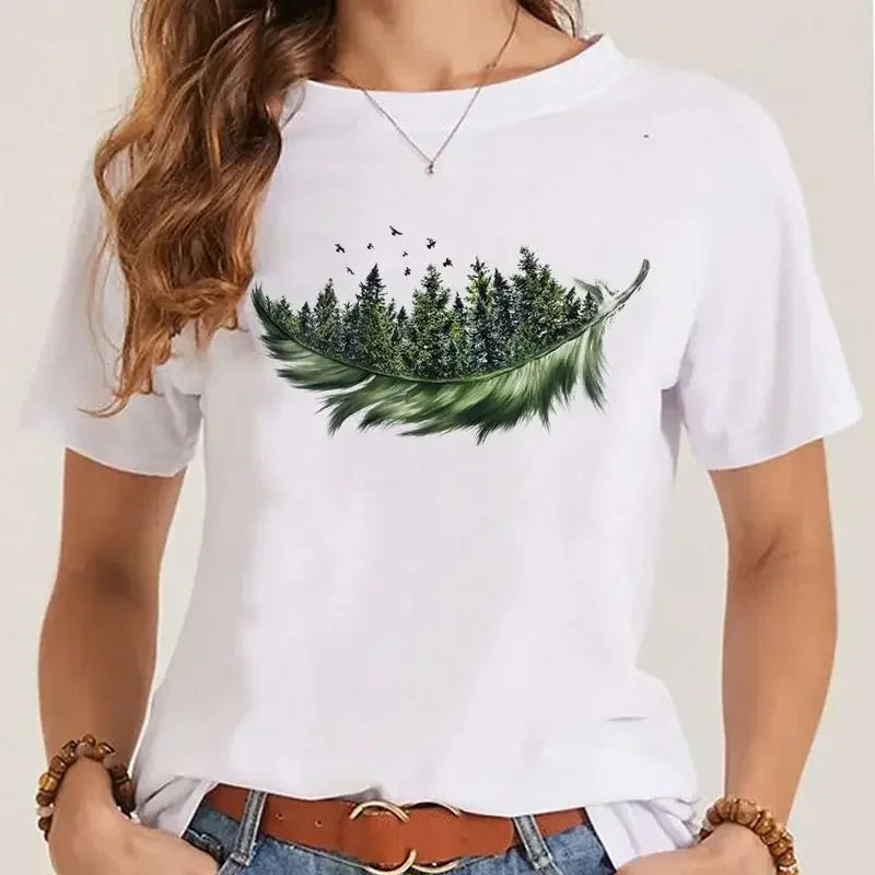 T-shirt Fleurs Printemps Style 90s Femme | MDN