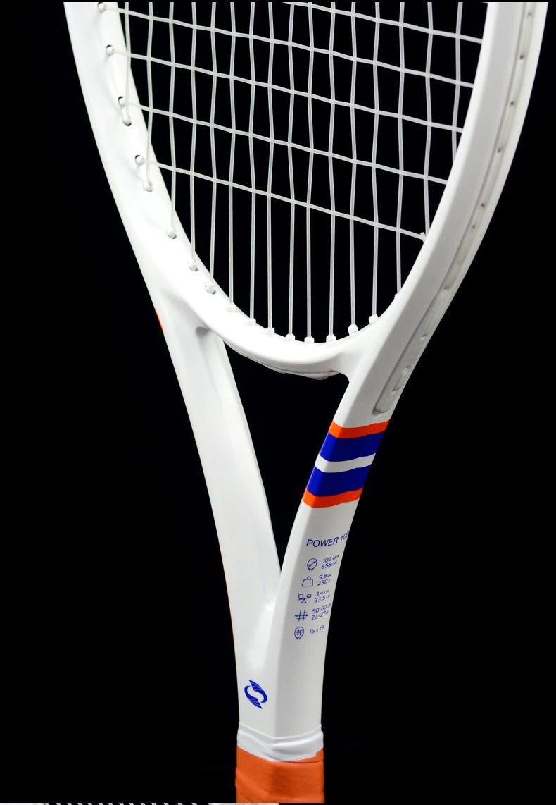 Raquette de Tennis Fibre de Carbone POWER2.0 — Étiquette Tactile 3D, Professionnelle | MDN Store 25