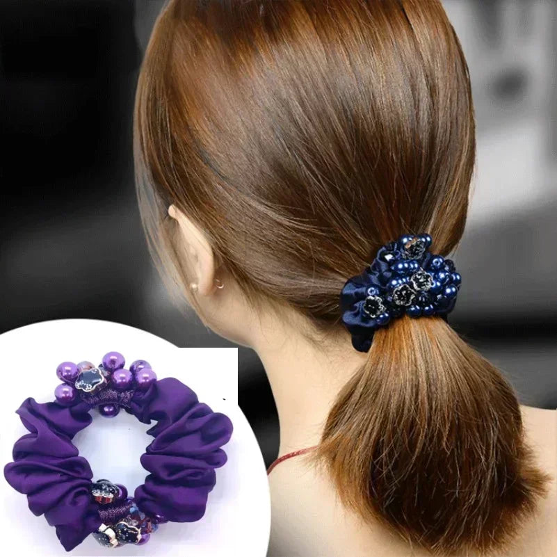 Chouchou Dentelle Nœud Fantaisie - Élastique Cheveux Femme Fille Haute... | MDN Store