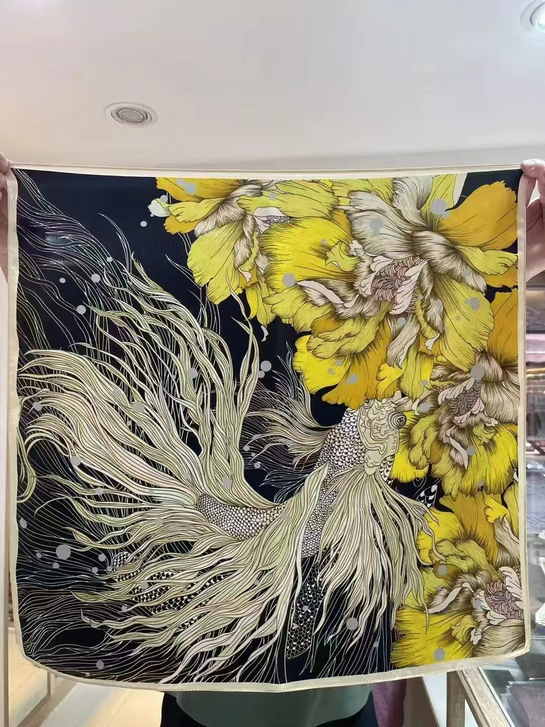 Foulard Carré Soie Mûrier 100% Rose 70x70cm Femme | MDN Store