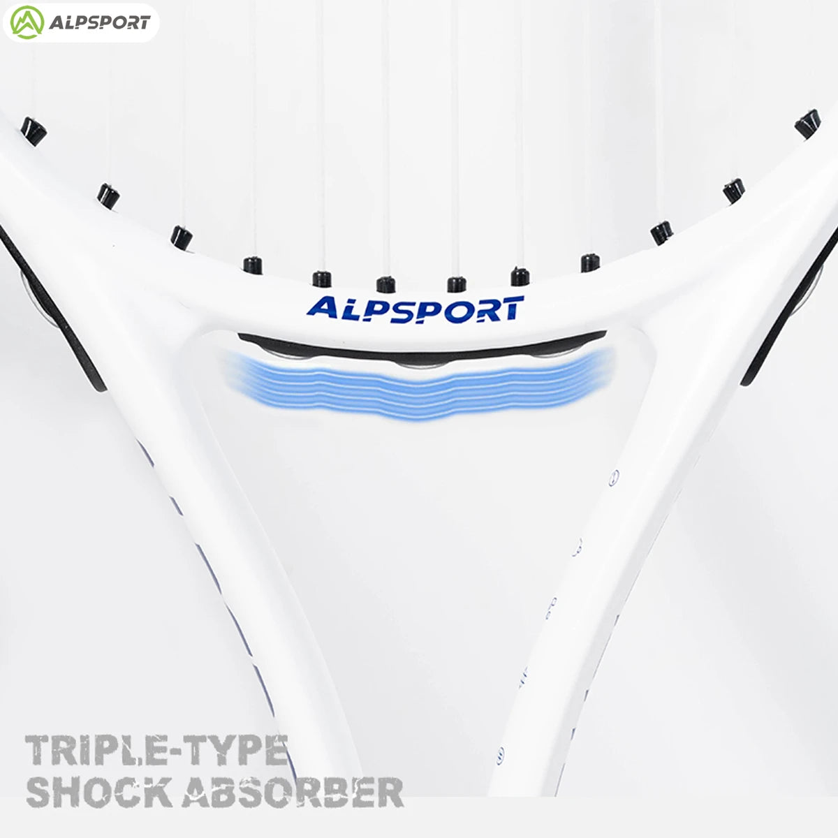 Raquette de Tennis Professionnelle ALPSPORT T800 — Fibre de Carbone 100%, Ultra-Légère 280g, Sangle Antidérapante | MDN Store 25