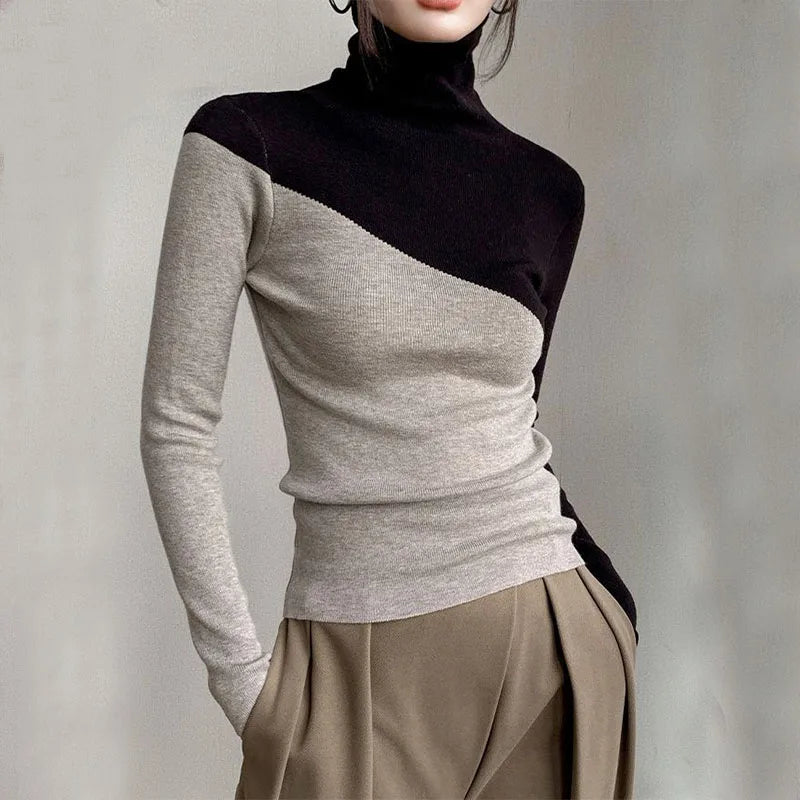 Pull Femme Slim Manches Longues Bureau Elegant Bodycon 2 Coloris | MDN Store