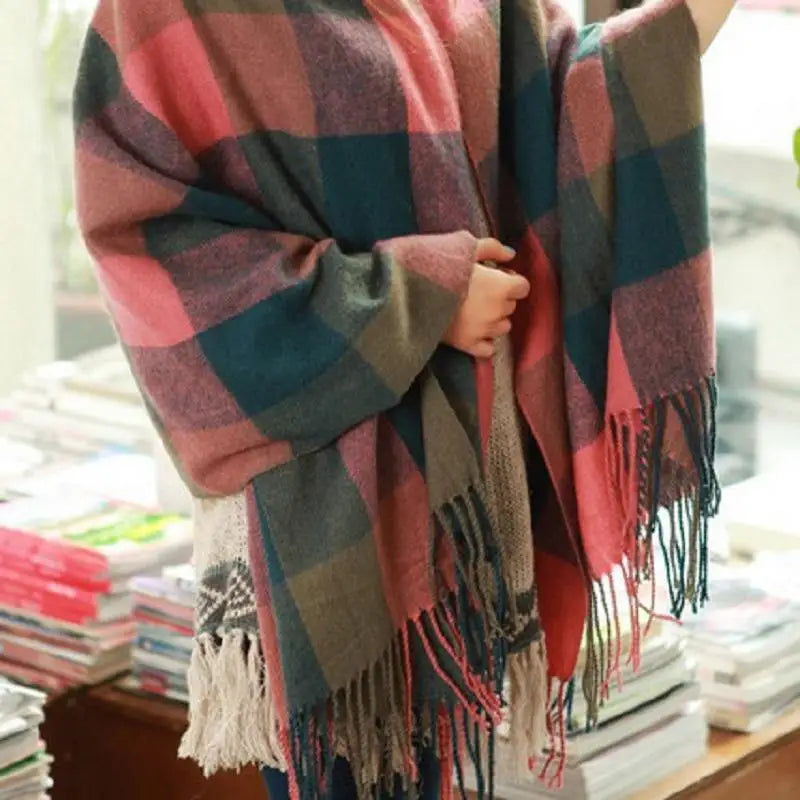 Écharpe femme à carreaux en polyester | MDN Store 25