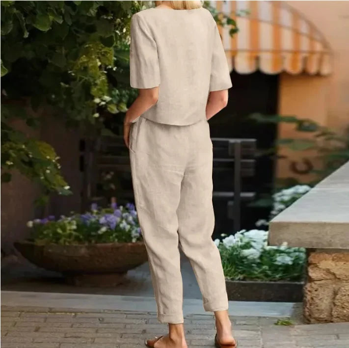 Ensemble Chemise Pantalon Coton Lin Été | MDN Store