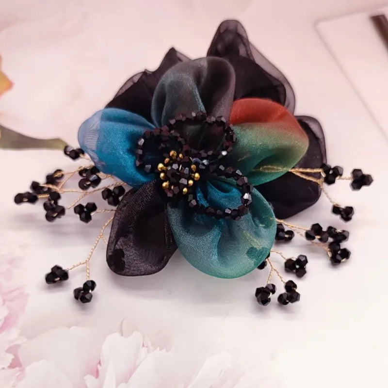 Chouchou Fleur Organza Strass | MDN Store