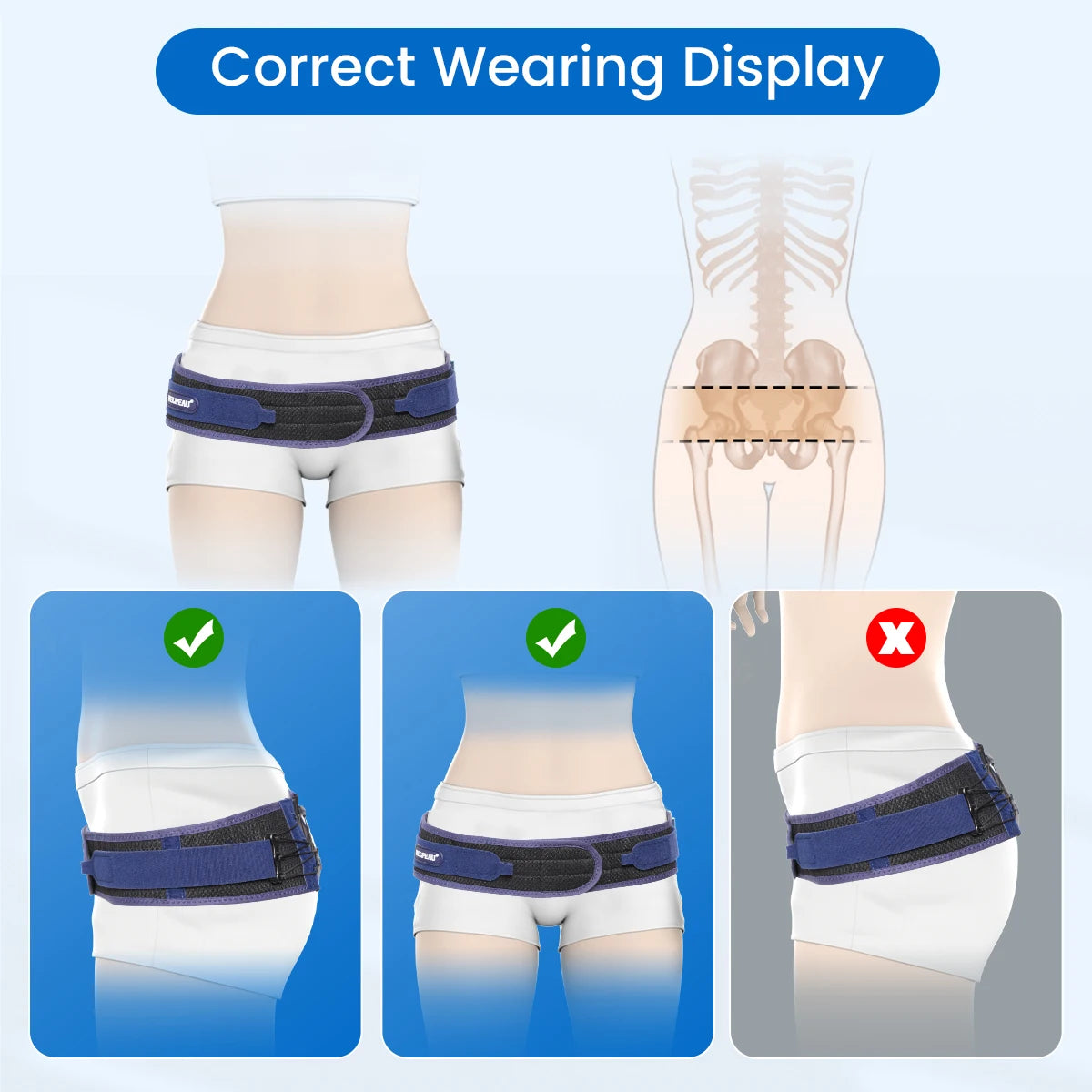 Ceinture Sacro-Iliaque Hanche Sciatique Réglable Homme Femme | MDN Store