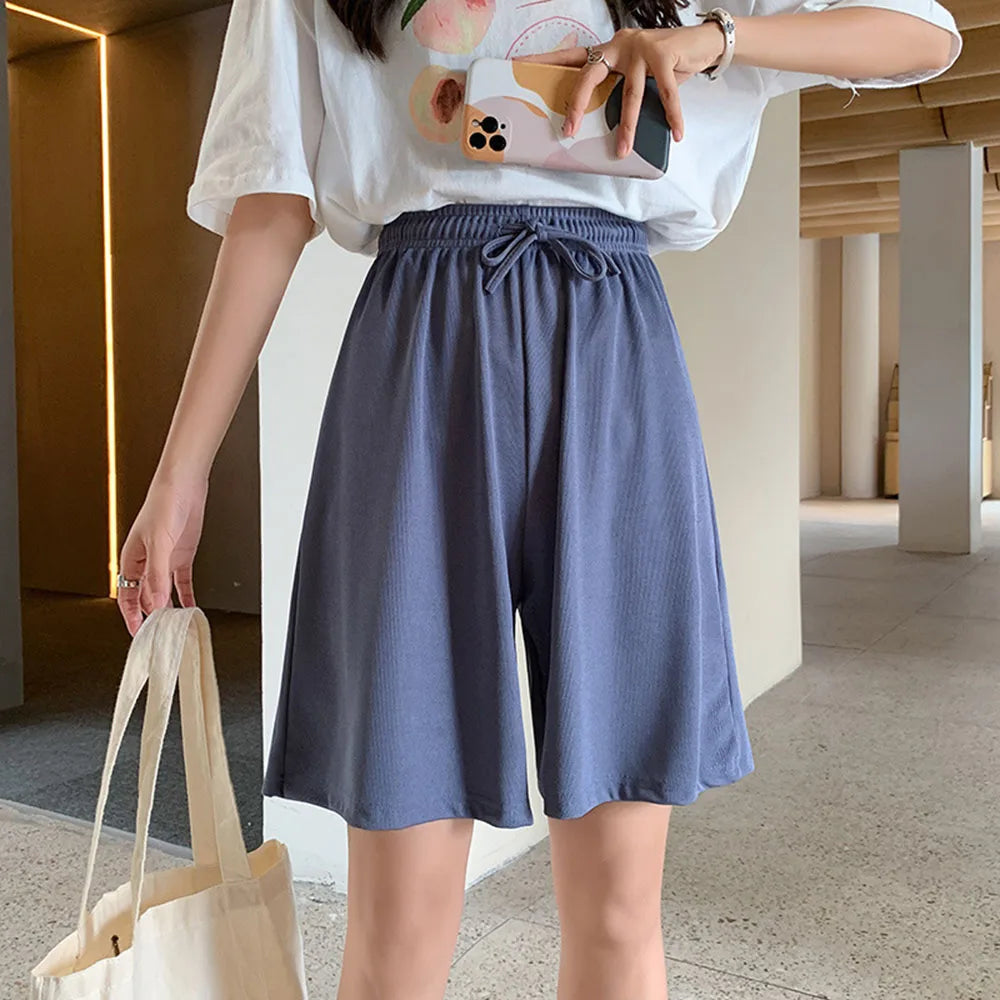 Short Femme Sport Taille Haute Soie Glacée | MDN