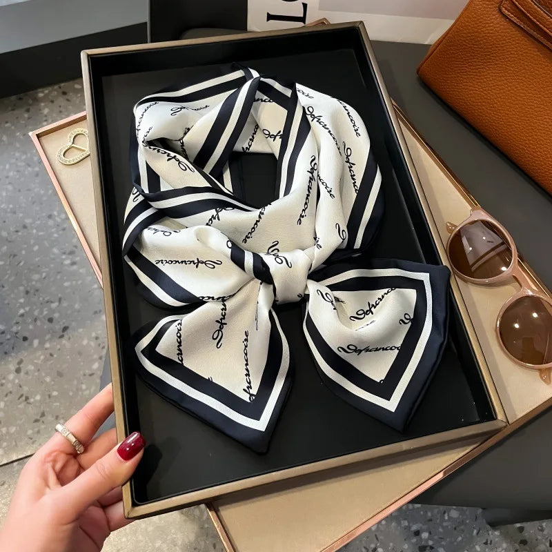 Foulard Soie Long Étroit Femme Cravate | MDN Store