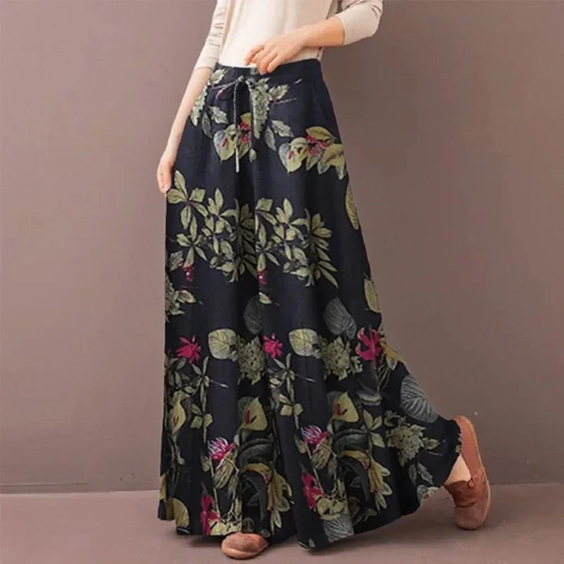 Pantalon Grande Femme Imprimé Floral Jaune | MDN Store