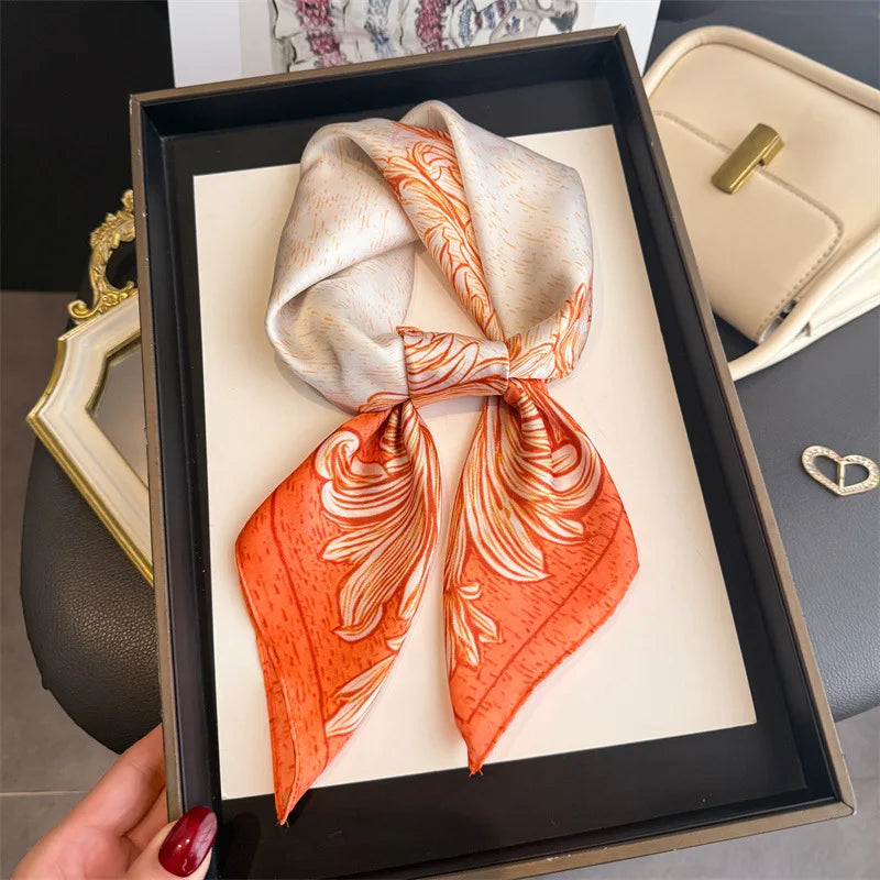 Foulard Carré Soie Floral 70x70cm Femme | MDN Store