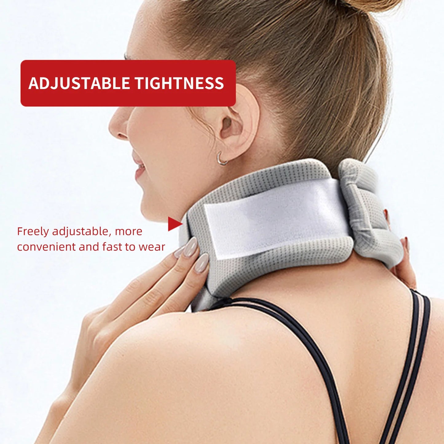 Collier Cervical Mousse Ajustable - Support Nuque avec Housse de Rechange | MDN