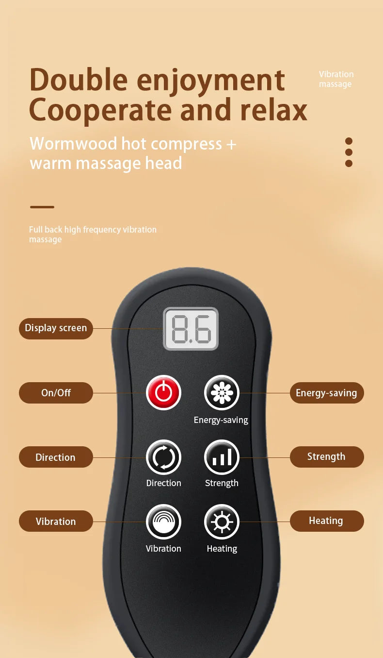 Masseur Cervical Électrique Shiatsu Chauffant Nuque Épaules | MDN