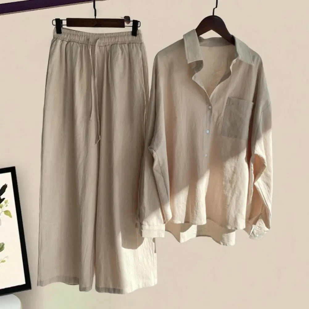 Ensemble Femme 2 Pièces Lin Décontracté | MDN Store