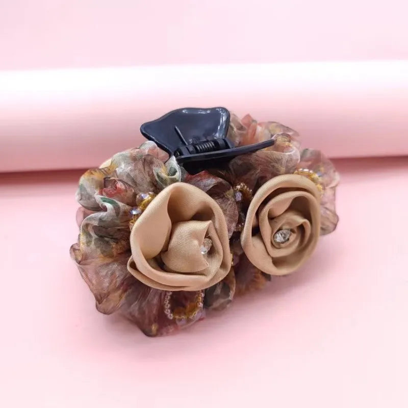 Pince à Cheveux Crabe Fleurie - Accessoire Cheveux Élégant et Pratique | MDN Store
