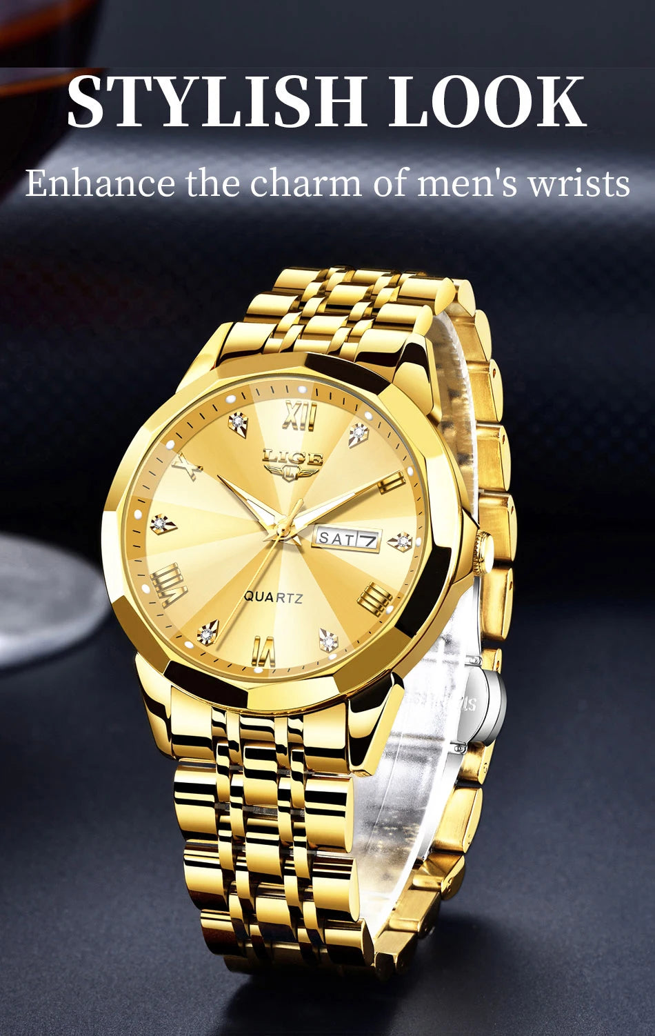 Montre Femme LIGE Luxe Acier Inoxydable Étanche | MDN Store