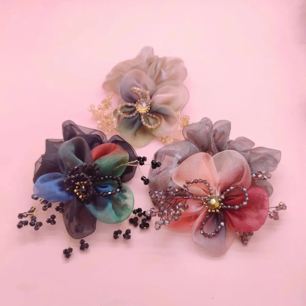 Chouchou Fleur Organza Strass | MDN Store