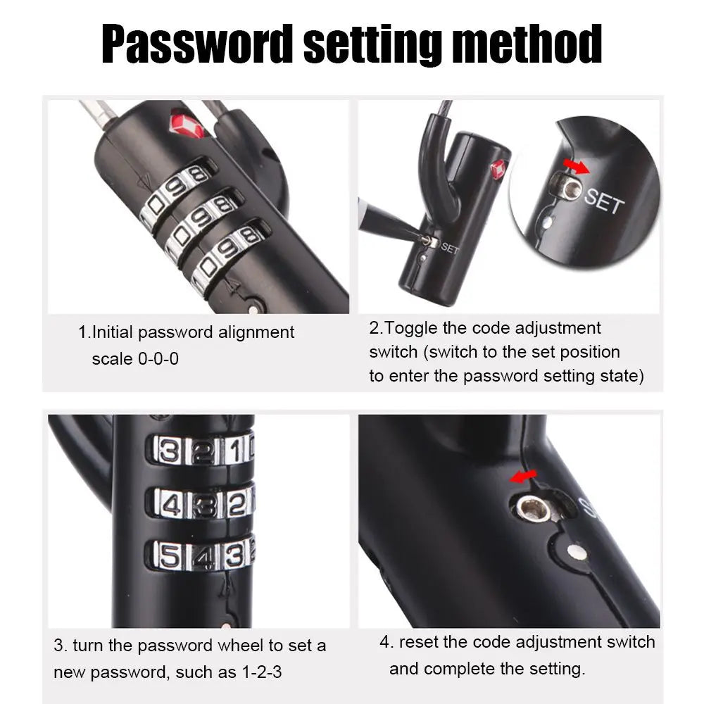 Cadenas TSA Câble Acier Code | MDN Store