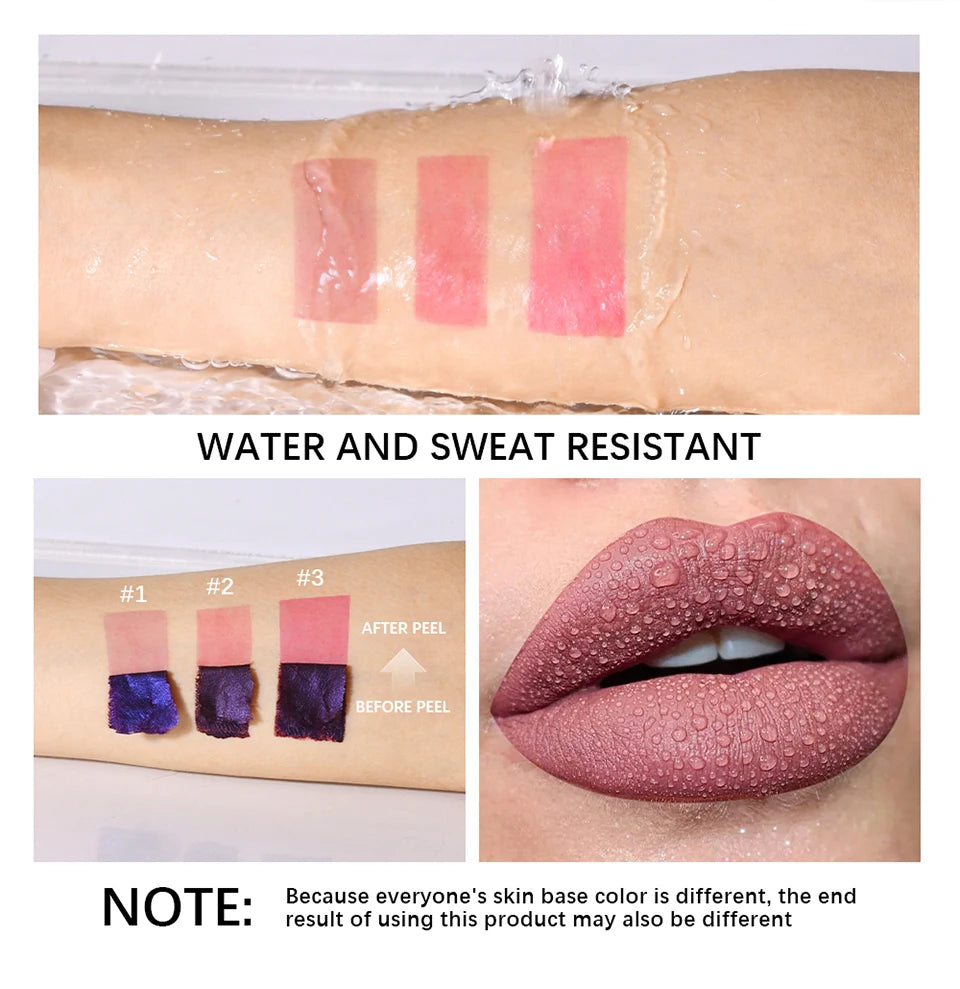 Gloss Lèvres Peel Off Teinture Imperméable Rose Anti-Transfert Naturel | MDN Store