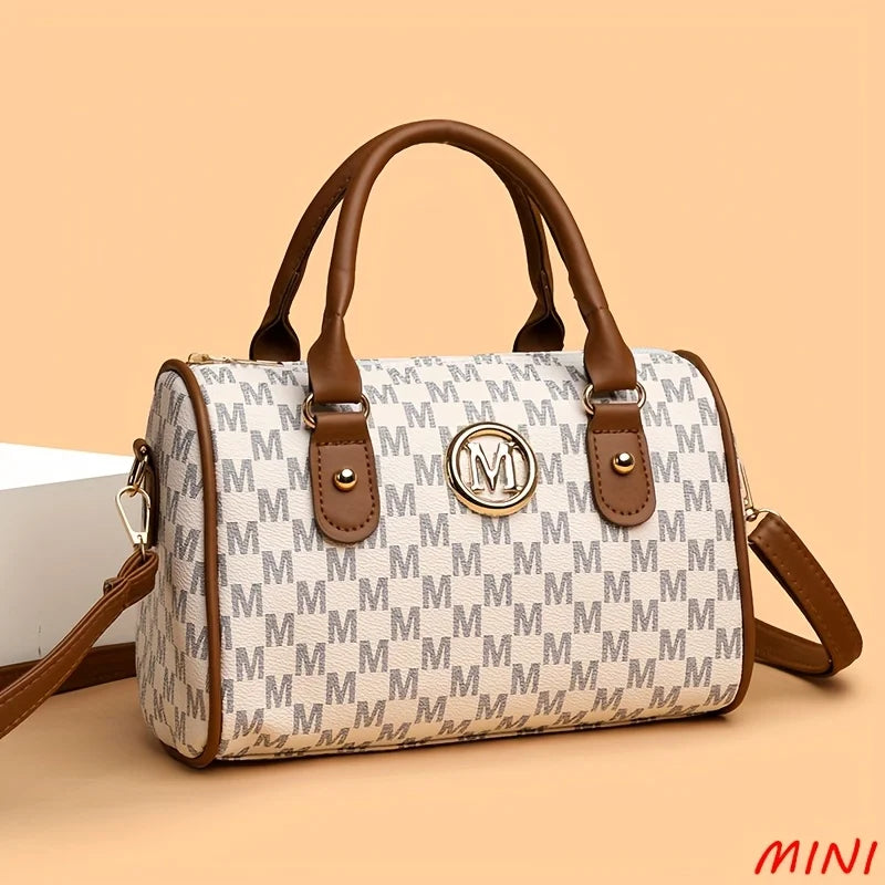 Sac Bandoulière Logo M Doré Cuir | MDN Store