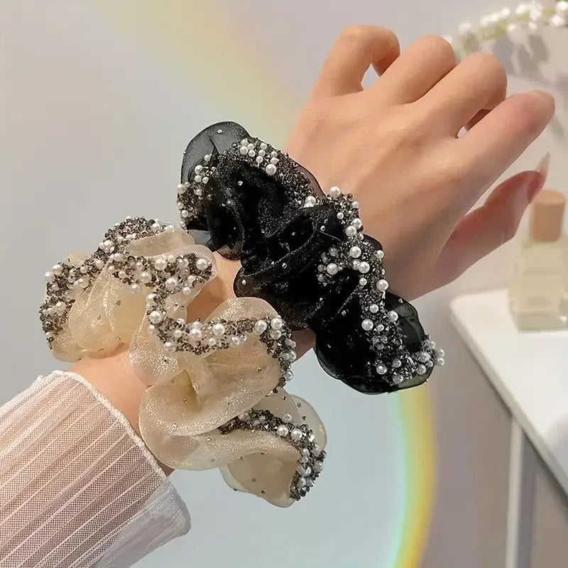 Bandeau Cheveux Femme Perles Élégant Maille Filet Accessoire Mode | MDN