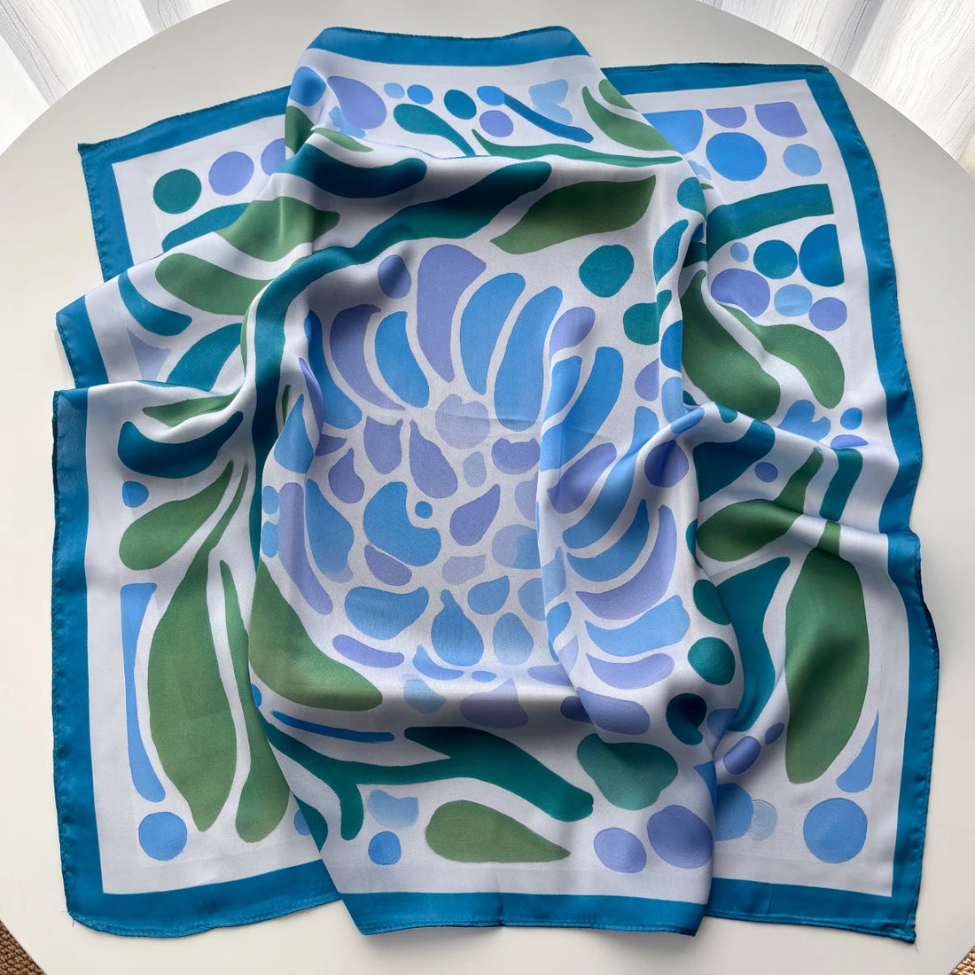 Foulard Carré Soie Imprimé Floral 70cm | MDN Store 25