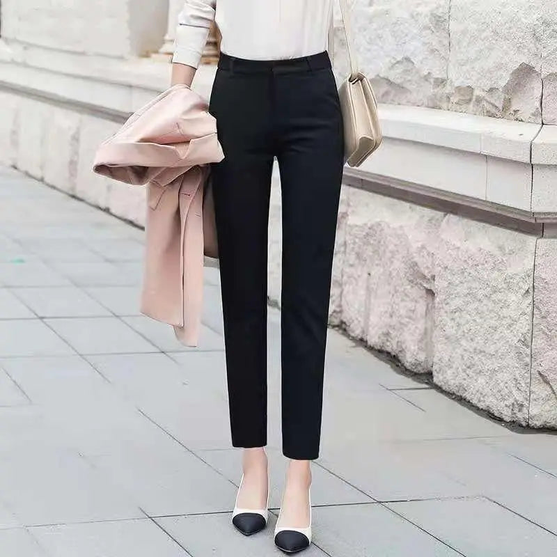 Pantalon Costume Taille Haute Slim Noir | MDN Store