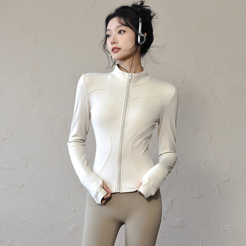 Veste Sport Femme Hiver Zip Fitness Yoga Running | MDN Store