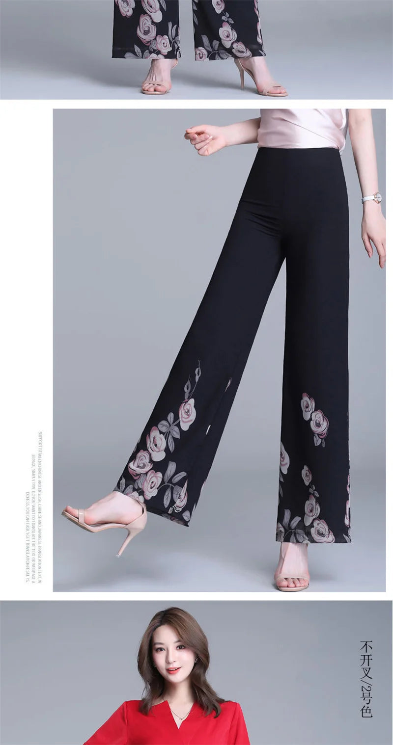 Pantalon Grande Femme Mousseline Imprimé | MDN Store